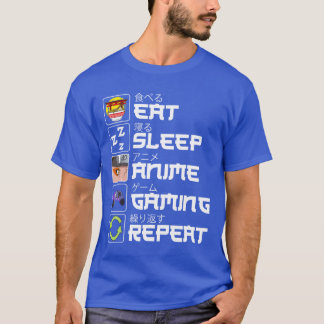 Camiseta Coma Anime Jogos Otaku Anime Manga Repetir fr