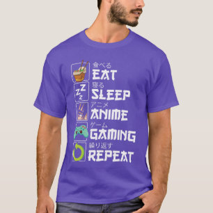Camiseta Coma Anime Jogos Repetir Kawaii Otaku Anime M