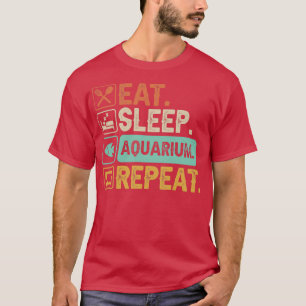 Camiseta Coma Aquário do Sono Repetir Pássaros Engraçados