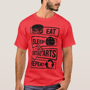 Camiseta Coma Artes Marciais do Sono Repetirem combatentes