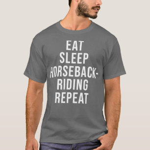 Camiseta Coma as férias repetidas com o cavalo no sono
