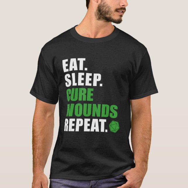 Camiseta Coma as feridas do modo de latência Repetir Dice 2 (Frente)