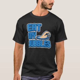 Camiseta Coma As Minhas Bolhas Nadando Humor