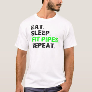 Camiseta Coma as tubagens do Ajustado do Sono Repetir Prese