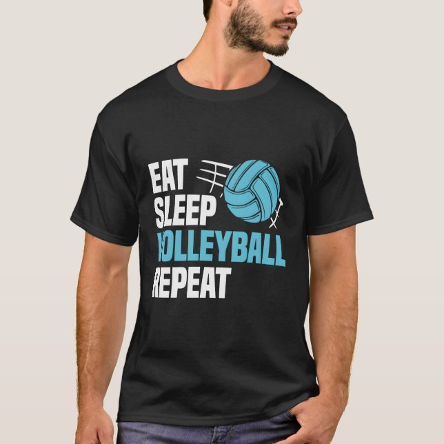 Camiseta Coma aspas da equipe de voleibol no sono (Frente)