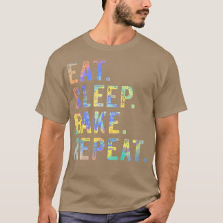 Camiseta Coma Assar do sono Repetir Pastelaria padaria pani
