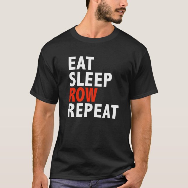 Camiseta Coma Atleta de Remoção de Tripulação do Sono (Frente)