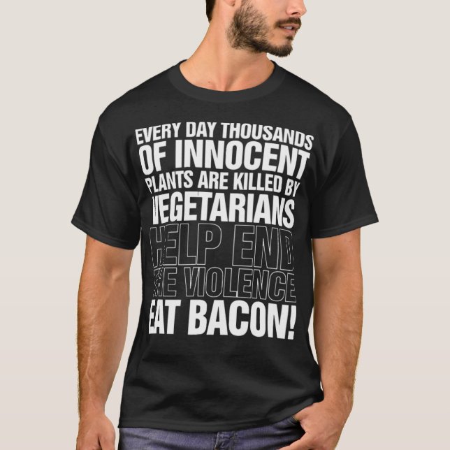 Camiseta Coma Bacon Mens Dia de os pais Engraçado Chef cozi (Frente)
