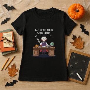 Camiseta Coma, beba e seja esperto no Dia das Bruxas do Pro