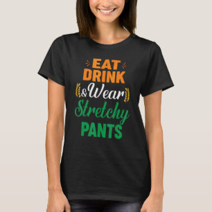 Camiseta Coma Beba Use Calças Elásticas Outono Ação de Graç