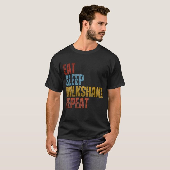CAMISETA COMA BEBER MILKSHAKE REPITA (Frente Completa)