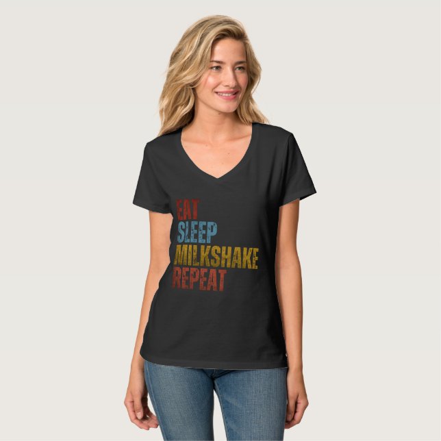 CAMISETA COMA BEBER MILKSHAKE REPITA (Frente Completa)