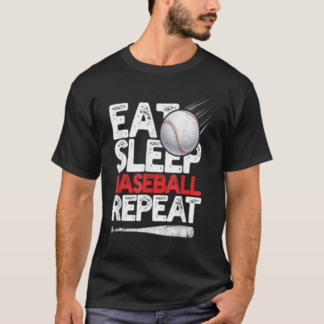 Camiseta Coma Beisebol Repetidamente Prenhedor Pitcher Base (Frente)