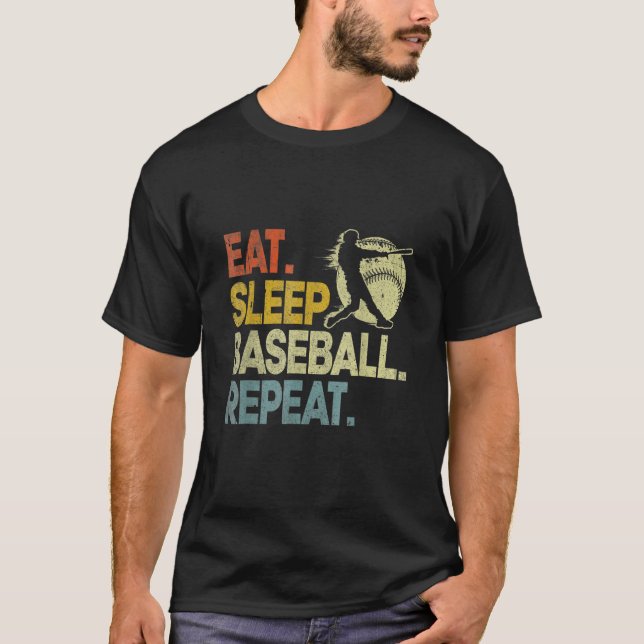 Camiseta Coma Beisebol Repetidamente Prenhedor Pitcher Base (Frente)