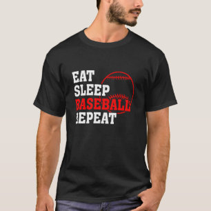 Camiseta Coma Beisebol Repetitivo De Sono Jogador Baseball