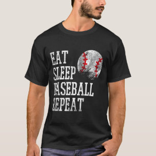 Camiseta Coma Beisebol Sono Repita Treinador Equipe Jogador