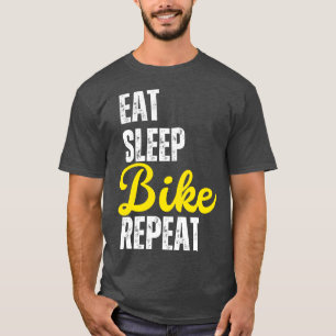 Camiseta Coma bicicleta do sono repita amantes engraçados d