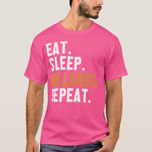 Camiseta Coma Bilhar do Sono Repetir Piscina, Repetir Lei d