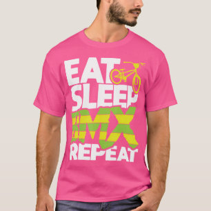 Camiseta Coma Bmx Repetição de Bicicleta Bmx Rider Engraçad