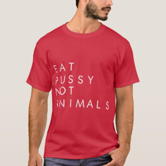 Camiseta coma boceta não animais amigo vintage