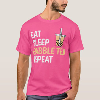 Camiseta Coma Bolha de Sono Repetir Boba Tea Premium