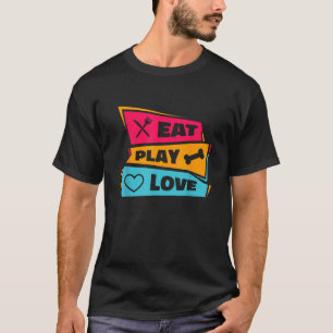 Camiseta Coma Brinque Ame Animais Amante de Animais de Esti