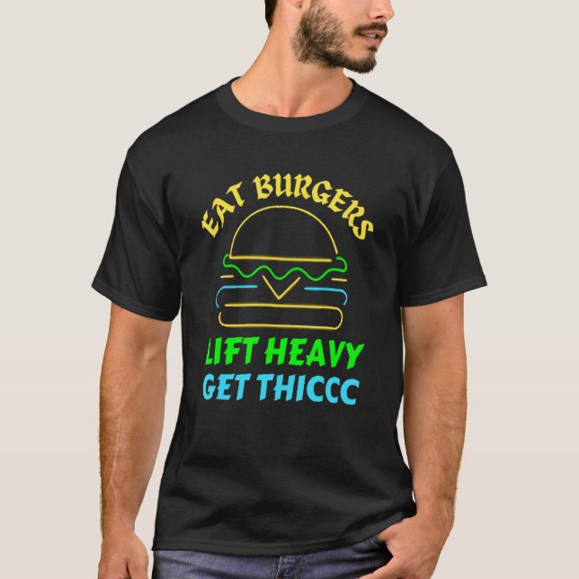 Camiseta Coma Burgers Levante O Havaí Para Ti (Frente)
