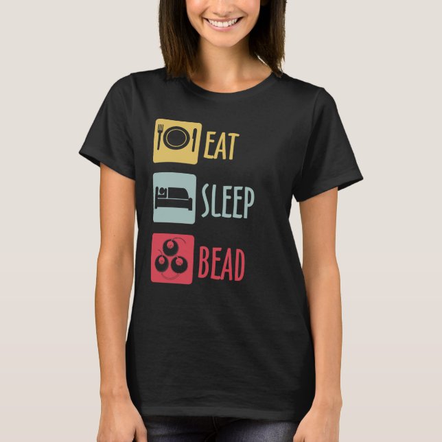 Camiseta Coma Cabeça de Sono Beade Joduíche Beading (Frente)