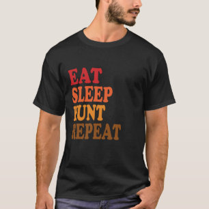 Camiseta Coma Caça Ao Sono Repetir Caça Ao Ar Fora Caçando