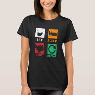 Camiseta Coma Caça Ao Sono Repita Caçador Turco Caçador Tur
