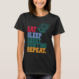 Camiseta Coma Caça de Fantasmas Repetir Caçador de Fantasma
