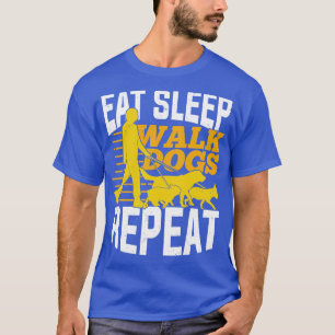 Camiseta Coma Cachorros Andando Repetidamente Pet Sitter Gi