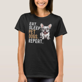 Camiseta Coma Cachorros Que Dormem Repetem, Cachorro Engraç
