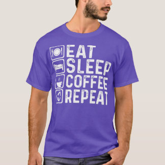 Camiseta Coma café com latência RepetirTorrefação de café e