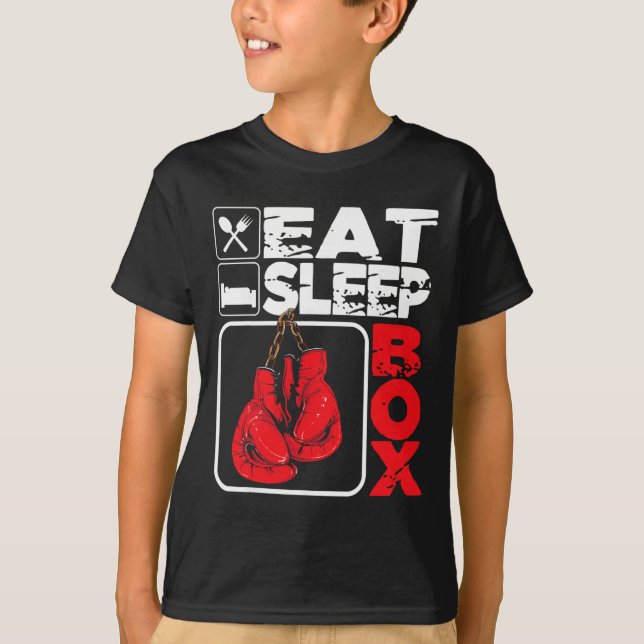 Camiseta Coma Caixa de Sono - Amante de Boxe Academia Boxea (Frente)