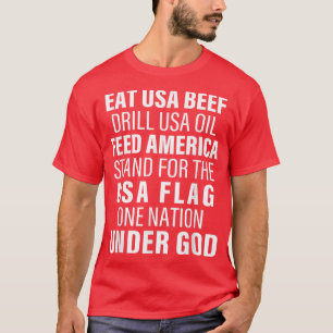 Camiseta Coma Carne De Bovino Dos Eua Provoca Petróleo Na A
