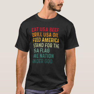 Camiseta Coma Carne De Bovino Dos Eua Provoca Petróleo Na A