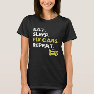 Camiseta Coma Carros de Correção de Suspensão Repetir Repar
