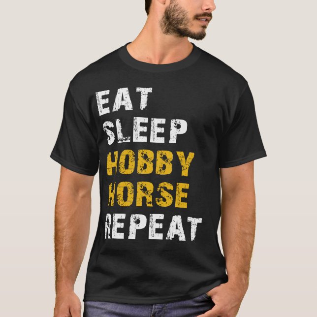 Camiseta coma cavalo hobby do sono (Frente)