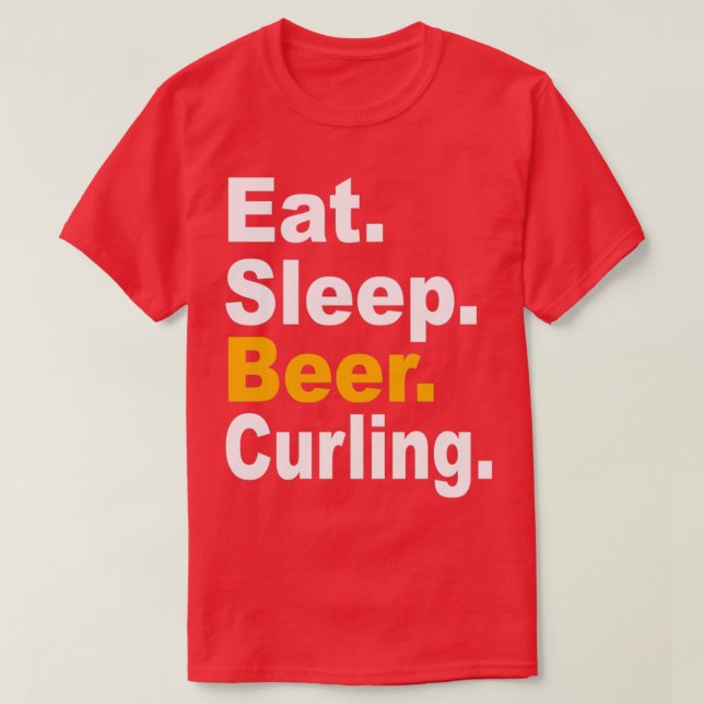 Camiseta Coma cerveja adormecida Curva as aspas Curvando o  (Frente do Design)