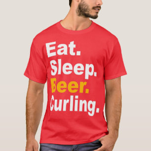 Camiseta Coma cerveja adormecida Curva as aspas Curvando o