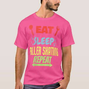 Camiseta Coma Comer Dormir Patinação Sobre Rodas Repita Div