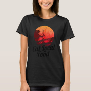 Camiseta Coma Comida local Bowhun Retro Hunter 80s