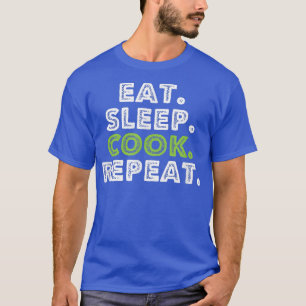 Camiseta coma cozinheiro repetitivo cozinhar chef282