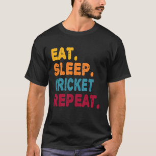 Camiseta Coma Cricket Repetir Homens Mulheres Esportes Pl
