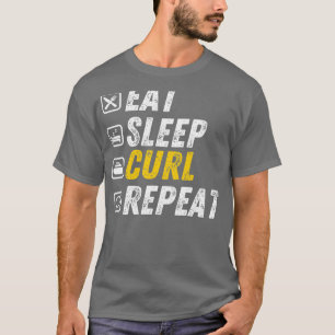 Camiseta Coma Curl Engraçado Presente de Curling