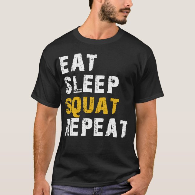 Camiseta coma de sono repetir (Frente)