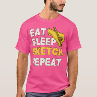 Camiseta Coma Desenho do Sono Repetir Anime Otaku Gift Dese