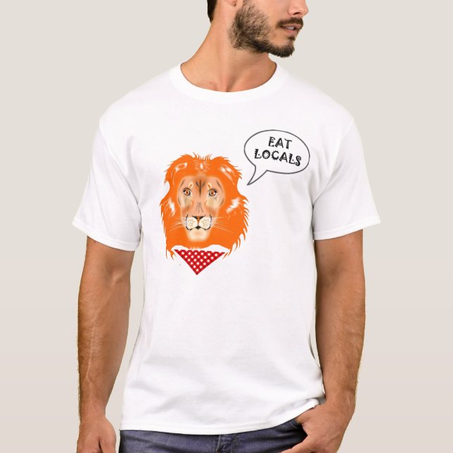 Camiseta Coma desenhos animados engraçados do humor da (Frente)