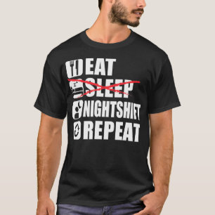 Camiseta Coma Desvio da Noite do Sono Repetir Desvio da Noi